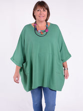 Lagenlook Oversized Jersey Cotton Tunic -10077C PLAIN, Tops & Shirts, Pure Plus Clothing, Lagenlook Clothing, Plus Size Fashion, Over 50 Fashion